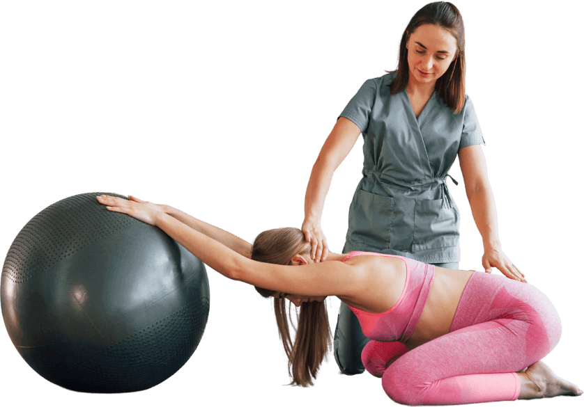 two women exercising